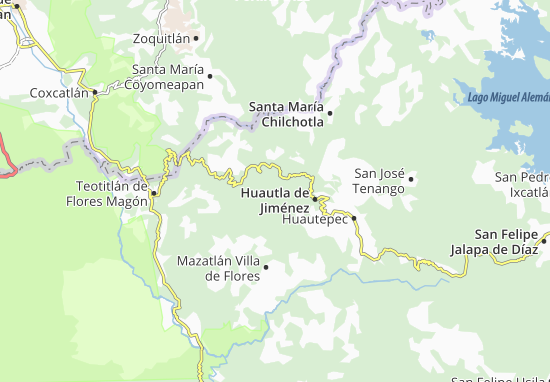 Kaart Plattegrond San Lucas Zoquiápam