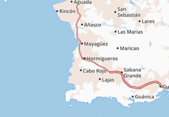 Hormigueros Map