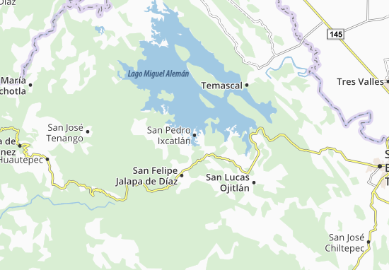Kaart Plattegrond San Pedro Ixcatlán