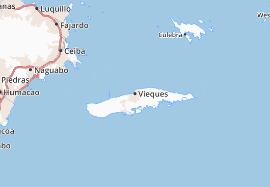 Karte Stadtplan Vieques