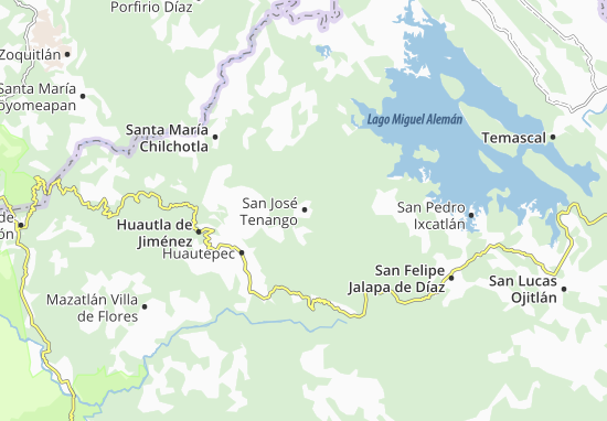 Kaart Plattegrond San José Tenango