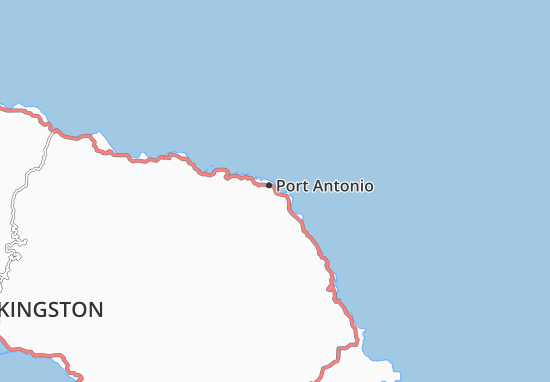 Karte Stadtplan Port Antonio