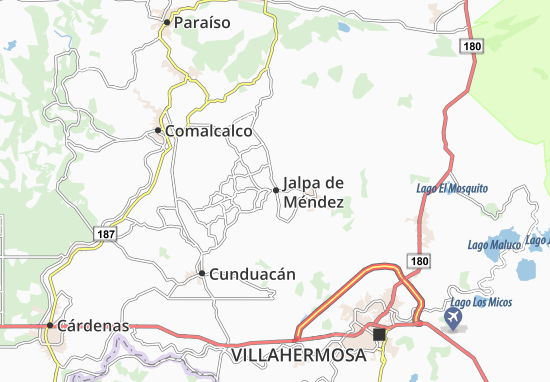 Mapa Jalpa de Méndez