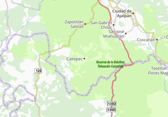 Karte Stadtplan Caltepec
