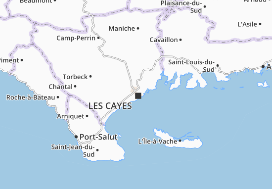 Kaart Plattegrond Les Cayes