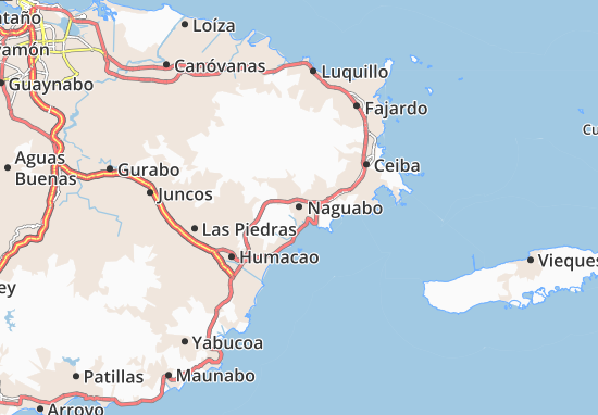 Karte Stadtplan Naguabo