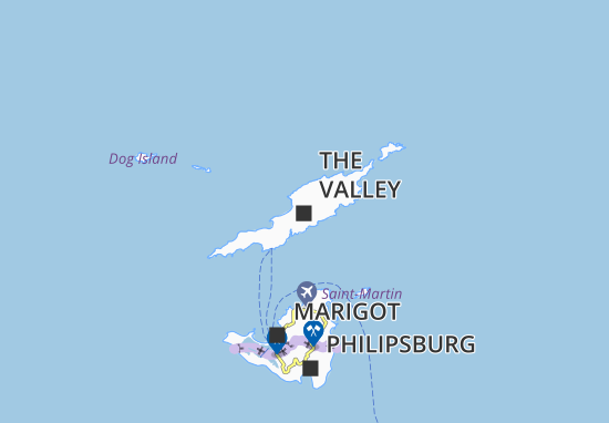 Karte Stadtplan The Valley