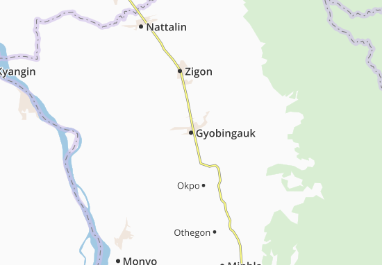 Kaart Plattegrond Gyobingauk