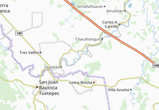 Karte Stadtplan Tlacojalpan