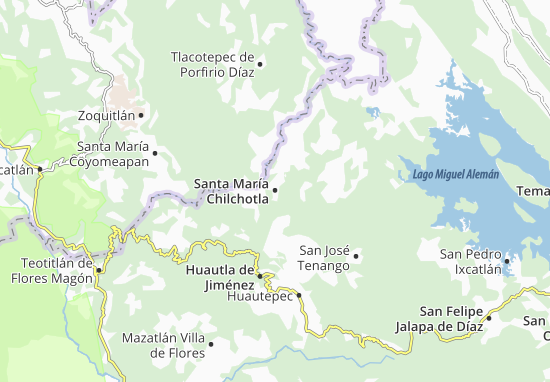 Kaart Plattegrond Santa María Chilchotla