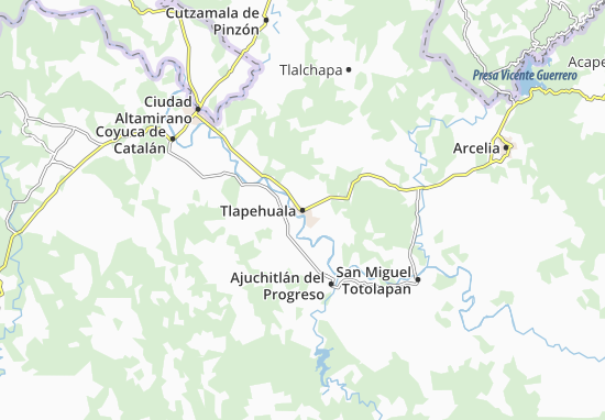 Karte Stadtplan Tlapehuala