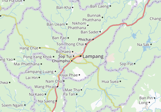 Karte Stadtplan Lampang