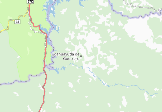 Karte Stadtplan Coahuayutla de Guerrero