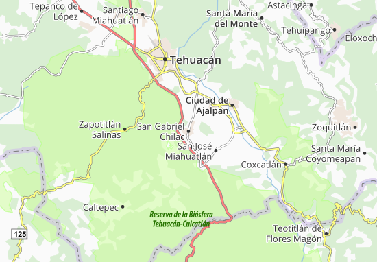 Mapa San Gabriel Chilac