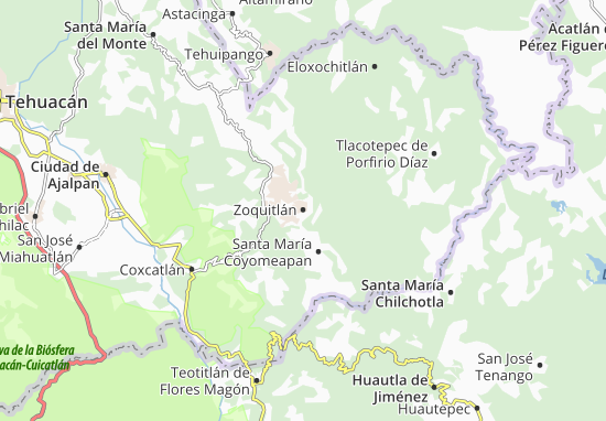 Karte Stadtplan Zoquitlán