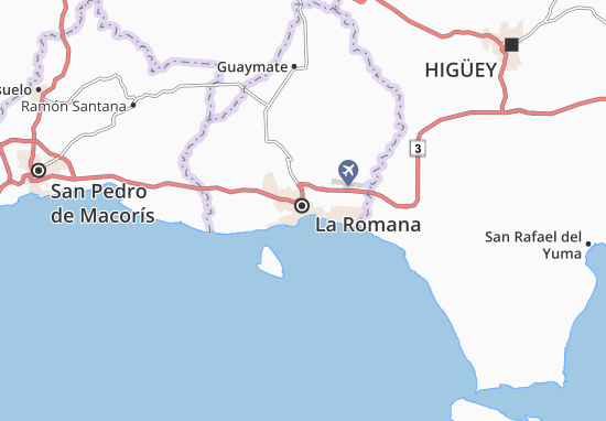 Karte Stadtplan La Romana
