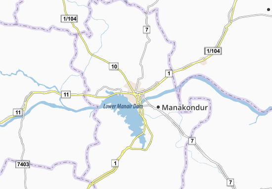 Karte Stadtplan Karimnagar