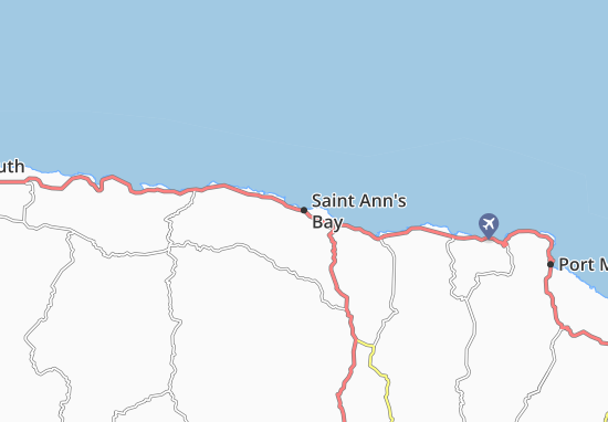 Karte Stadtplan Saint Ann&#x27;s Bay