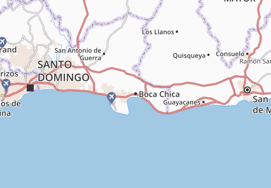 Kaart Plattegrond Boca Chica