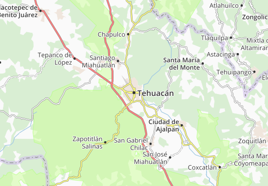 Carte-Plan Tehuacán