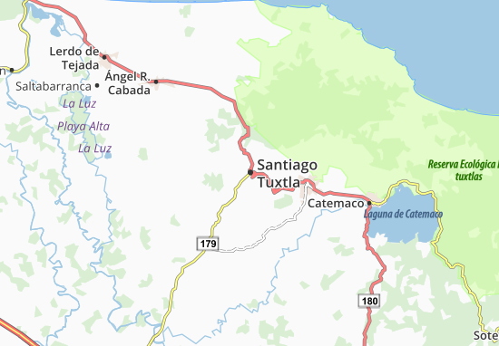 Karte Stadtplan Santiago Tuxtla