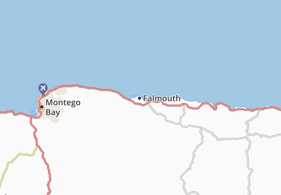 Karte Stadtplan Falmouth