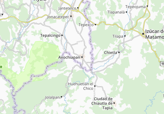 Karte Stadtplan Axochiapan