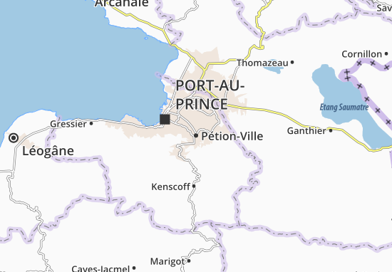Kaart Plattegrond Pétion-Ville