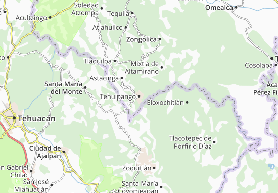 Karte Stadtplan Tehuipango