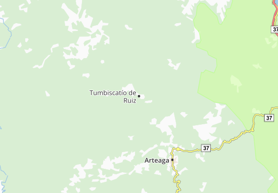 Kaart Plattegrond Tumbiscatío de Ruiz