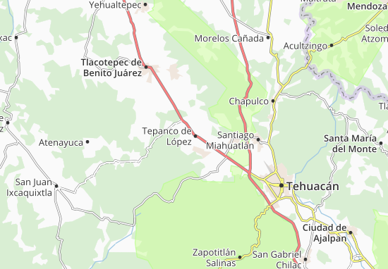 Karte Stadtplan Tepanco de López