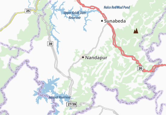 Karte Stadtplan Nandapur