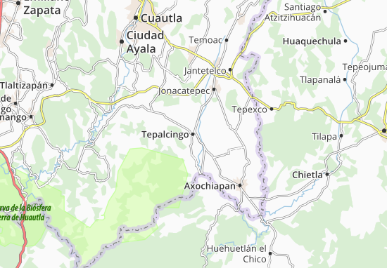 Karte Stadtplan Tepalcingo