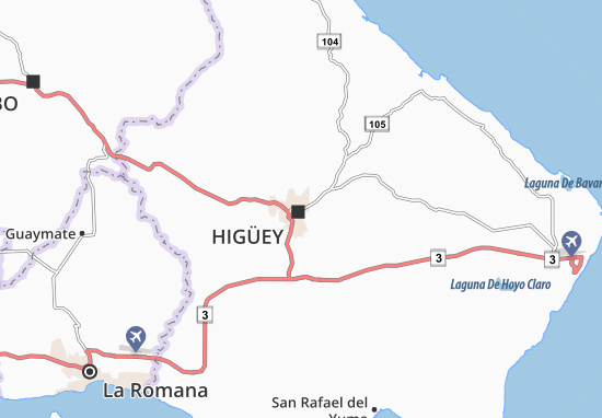 Karte Stadtplan Higüey