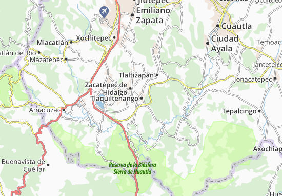 Karte Stadtplan Tlaquiltenango