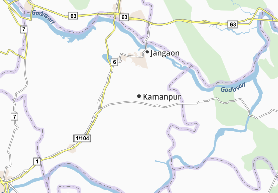 Karte Stadtplan Kamanpur