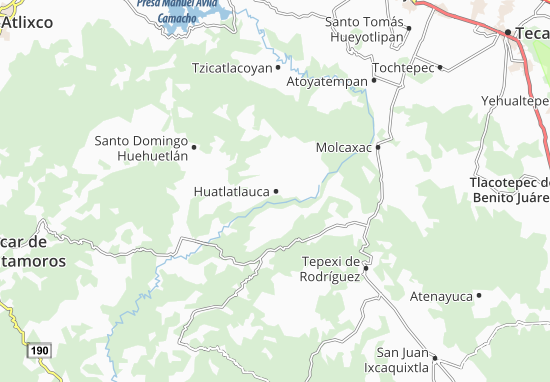 Karte Stadtplan Huatlatlauca