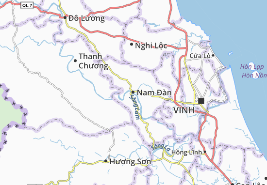 Karte Stadtplan Nam Đàn