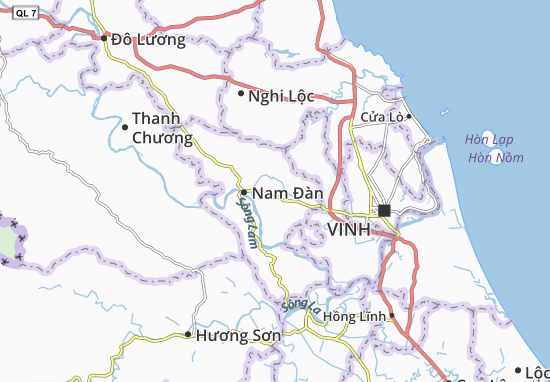 Karte Stadtplan Nam Lĩnh