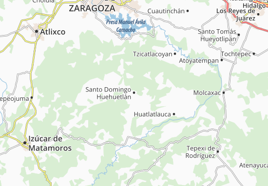Karte Stadtplan Santo Domingo Huehuetlán