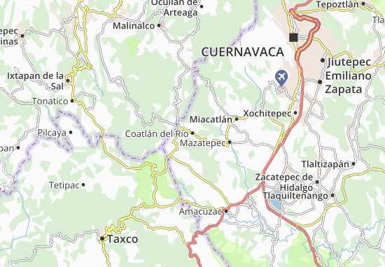 Kaart Plattegrond Coatlán del Río