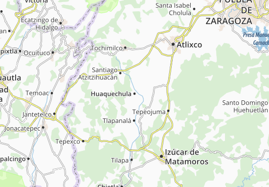 Kaart Plattegrond Huaquechula