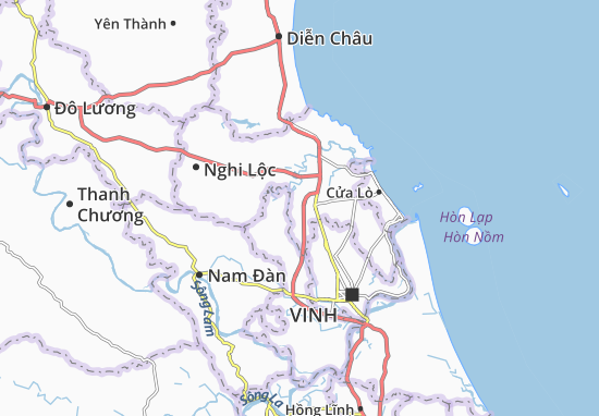 Karte Stadtplan Nghi Diên
