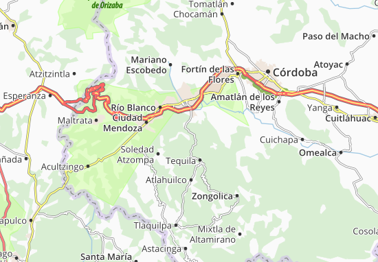 Carte-Plan San Andrés Tenejapan