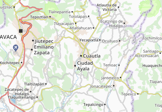 Kaart Plattegrond Cuautla
