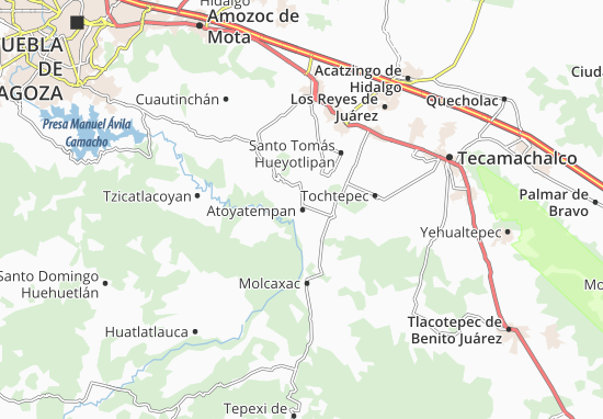 Karte Stadtplan Atoyatempan