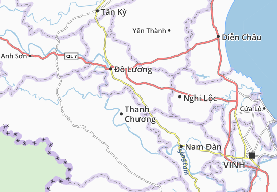 Karte Stadtplan Nhân Sơn