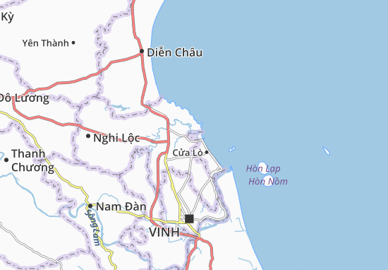 Karte Stadtplan Nghi Tân