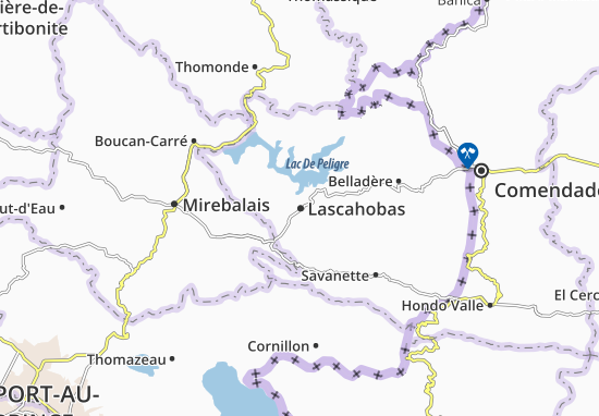 Kaart Plattegrond Lascahobas
