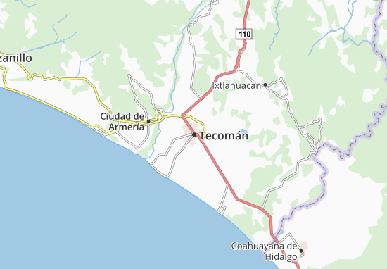 Tecomán Map